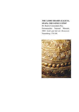 The Leiro Hoard (Galicia, Spain): the Lonely Find?