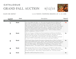 Auction Catalog 2015