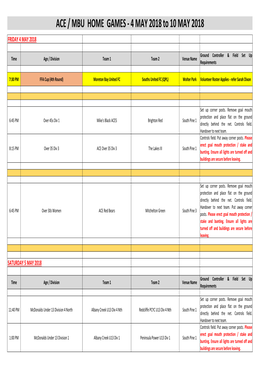 2018 Weekly Fixture Advices.Xlsx