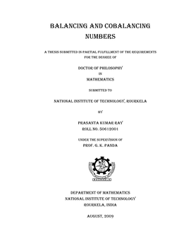 Balancing and Cobalancing Numbers