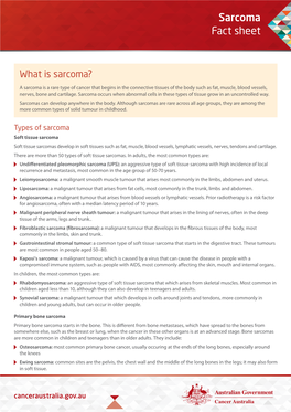 Sarcoma Fact Sheet
