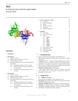 1Ki1 Lichtarge Lab 2006