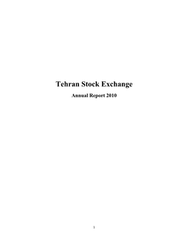 Tehran Stock Exchange Annual Report 2010