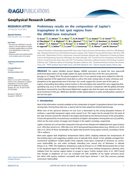 Preliminary Results on the Composition of Jupiter's Troposphere in Hot Spot