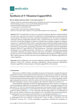 Synthesis of 5-Thiamine-Capped