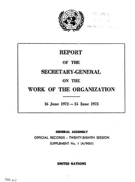 Report Secretary-General Work Of