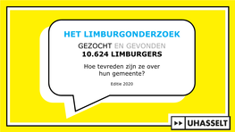 Limburgonderzoek Gezocht En Gevonden 10.624 Limburgers