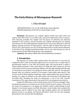 The Early History of Microquasar Research