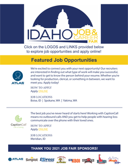 Featured Job Opportunities