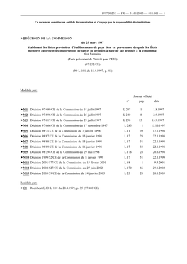 1997D0252 — Fr — 31.01.2003 — 011.001 — 1 B Décision De La