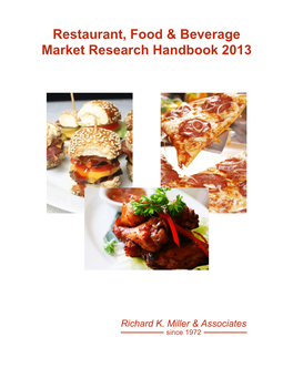Restaurant, Food & Beverage Market Research Handbook