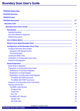 Boundary Scan User's Guide