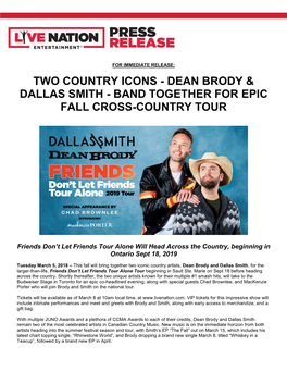 Dean Brody & Dallas Smith