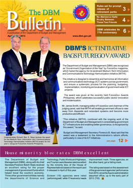 Dbm's Ict Initiative Bags Futuregov Award