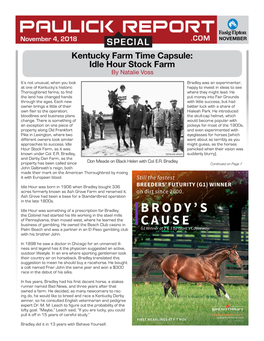 The Fasig-Tipton November Sale Edition of the PR