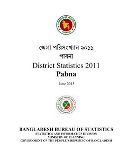 জলা পিরসং ান 3122 পাবনা District Statistics 2011 Pabna