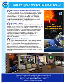 Space Weather Prediction Center