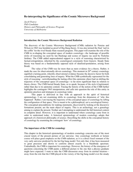 Re-Interpreting the Significance of the Cosmic Microwave Background