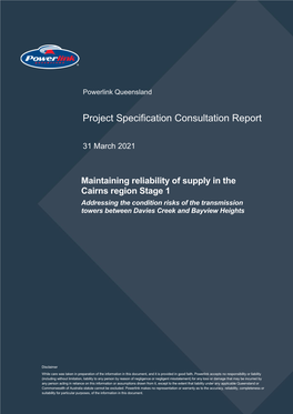 Project Specification Consultation Report