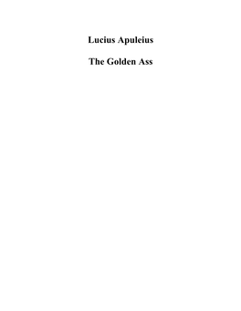 Lucius Apuleius the Golden