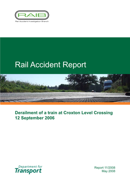 Rail Accident Report