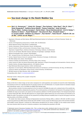 Sea-Level Change in the Dutch Wadden Sea