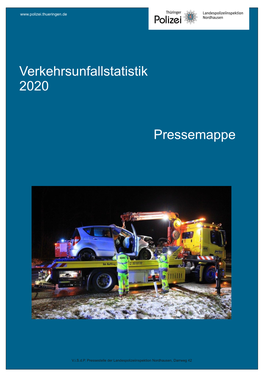 Verkehrsunfallstatistik 2020 Pressemappe