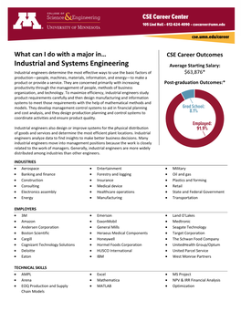 Industrial and Systems Engineering Average Starting Salary