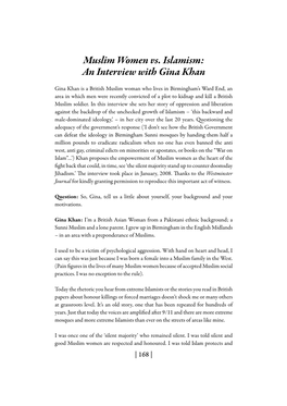 An Interview with Gina Khan