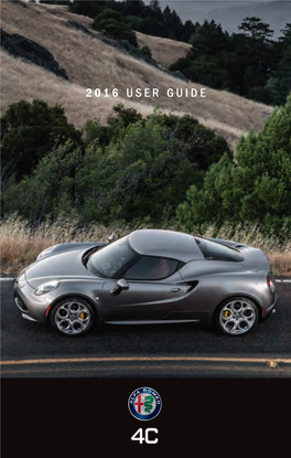 2016 Alfa Romeo 4C User's Guide