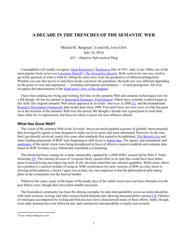 A Decade in the Trenches of the Semantic Web