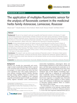 The Application of Multiplex Fluorimetric Sensor for the Analysis
