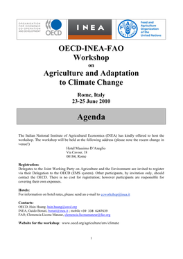 Agriculture and Adaptation to Climate Change