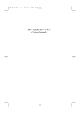 The Scientific Reproduction of Gender Inequality a Discourse Analysis of Research Texts on Women's Entrepreneurship