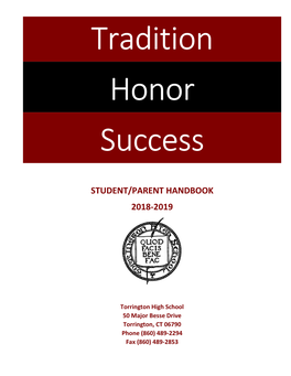 Student/Parent Handbook 2018-2019