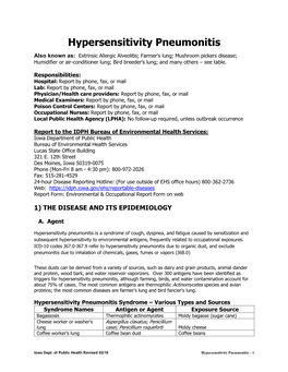 Hypersensitivity Pneumonitis Feb 2018