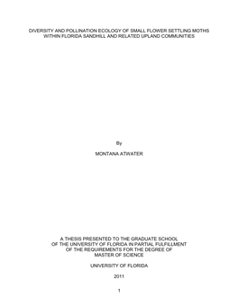 Of Moths, Christian Salcedo for His Assistance in the Field and Use of Equipment, Jim Cuda for Use of His Generator, Charlie Covell, James Cuda, And