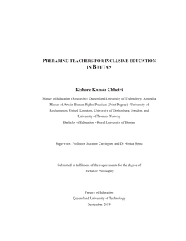 Kishore Kumar Chhetri Thesis