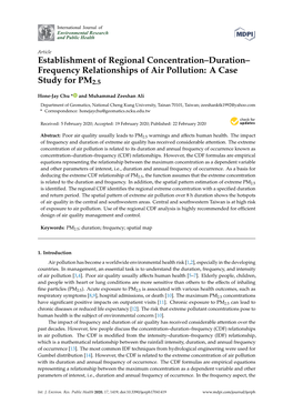 Frequency Relationships of Air Pollution: a Case Study for PM2.5