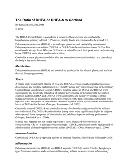 DHEA-Cortisol Ratio