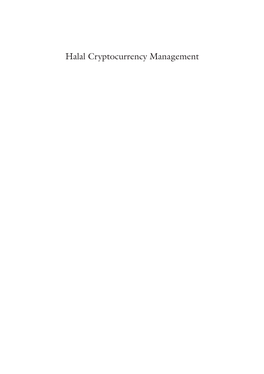 Halal Cryptocurrency Management