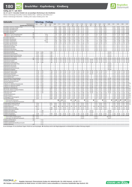 180 Bruck/Mur - Kapfenberg - Kindberg Gültig Ab 11