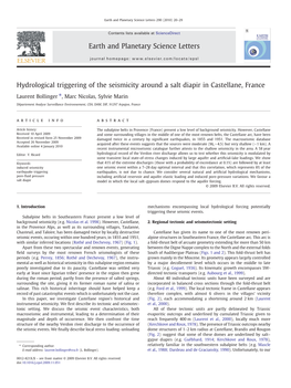 Hydrological Triggering of the Seismicity Around a Salt Diapir in Castellane, France