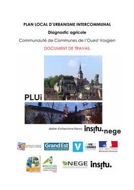 PLAN LOCAL D'urbanisme INTERCOMMUNAL Diagnostic