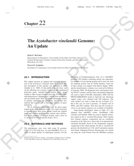 The Azotobacter Vinelandii Genome: an Update