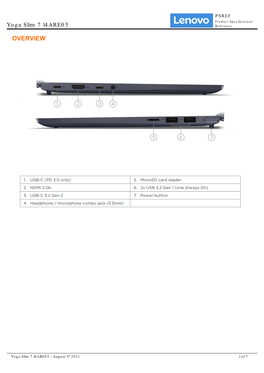 Yoga Slim 7 14ARE05 Reference