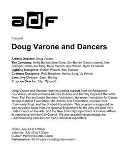 Doug Varone and Dancers