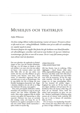 Museiljus Och Teaterljus