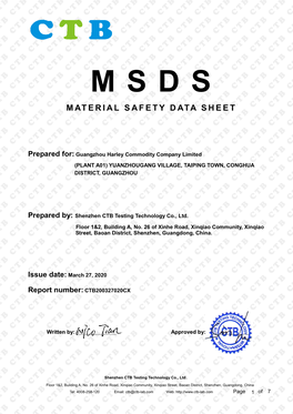 Harley L-188 MSDS