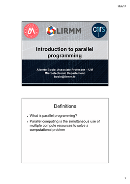 Introduction to Parallel Programming